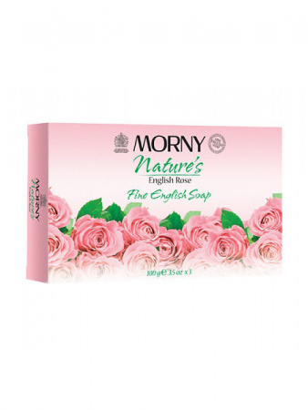 Английское мыло с розой Morny of London Natures English Rose Fine English Soap 3 шт