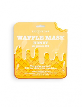 Питательная вафельная маска для лица «Медовое удовольствие» Kocostar Waffle Mask Honey