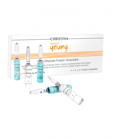 Ампулы с сывороткой для омоложения кожи (дневные и ночные) Christina Forever Young Multi-Peptide Fusion Ampoules