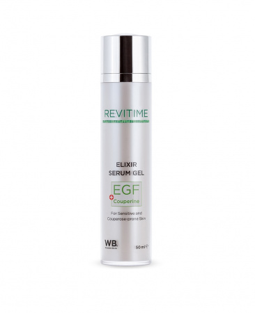 Гель сыворотка-эликсир для лица для чувствительной и склонной к куперозу кожи c EGF и Couperine Woman's Bliss Revitime Elixir Serum Gel EGF Couperine
