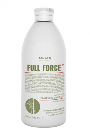 Очищающий шампунь для волос и кожи головы с экстрактом бамбука OLLIN Professional,  300мл