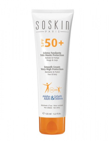 Смягчающий крем для лица и тела с очень высокой степенью защиты SPF 50 Soskin-Paris Smooth Cream Body And Face Very High Protection SPF 50