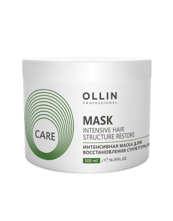 Интенсивная маска для восстановления структуры волос OLLIN Professional 500 мл