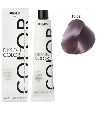 Краска для волос DC 10/02 светло-русый платиновый пастельный фиолетовый Dikson Biondo Platino Chiaro Viola Pastella