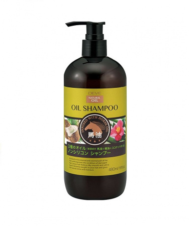 Шампунь для сухих волос с 3 видами масел без силикона Kumano Cosmetics Deve Natural Oil Shampoo