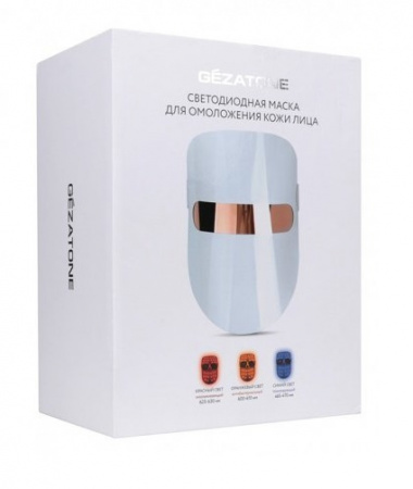 Светодиодная маска для омоложения кожи лица Gezatone M1020