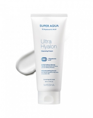 Очищающий крем для лица с гиалуроном MISSHA Super Aqua Ultra Hyalron Cleansing Cream