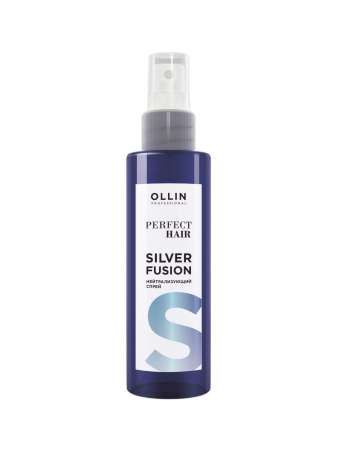 Нейтрализующий спрей для волос OLLIN Professional PERFECT  HAIR SILVER FUSION, 120 мл