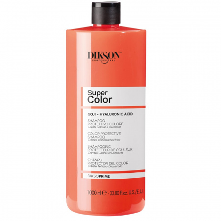 Шампунь для окрашенных волос с экстрактом ягод годжи Dikson Diksoprime Color protective shampoo with goji berries and hyaluronic acid, 1000 мл.