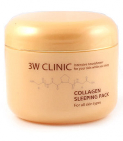 Ночная маска для лица с коллагеном 3W Clinic Collagen Sleeping Pack