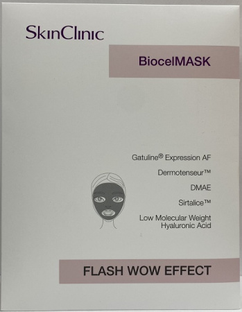 Биоцеллюлозная маска  лифтинг эффект SkinClinic Biocelmask flash WOW effect