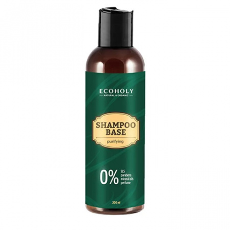 Бессульфатный шампунь для волос очищающий Ecoholy  Shampoo Base, 200 ml