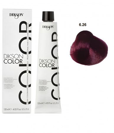 Краска для волос 6/26 тёмно-русый фиолетовый красный Dikson Biondo Scuro Viola Rosso