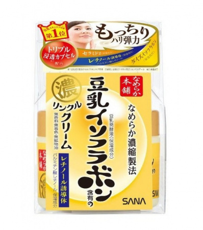 Увлажняющий и подтягивающий крем с ретинолом и изофлавонами сои Sana Wrinkle Cream