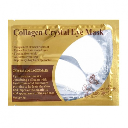 Коллагеновые патчи с микрочастицами золота  (белый цвет) Guangzhou Caici Cosmetic Co., LTD  Collagen Crystal Eye Mask